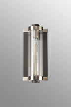 Luminosity Designs Ltd - Moriarty Vintage Style Wall Light, 1 Light E27, IP54, Dual Coloured Metal With Clear Ribbed Glass Shade - Luminosity Designs Ltd
