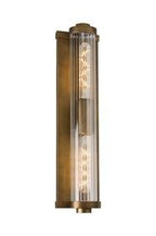 Luminosity Designs Ltd - Moriarty Vintage Style Wall Light, 2 Light E27, IP54, Dual Coloured Metal With Clear Ribbed Glass Shade - Luminosity Designs Ltd