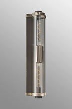 Luminosity Designs Ltd - Moriarty Vintage Style Wall Light, 2 Light E27, IP54, Dual Coloured Metal With Clear Ribbed Glass Shade - Luminosity Designs Ltd