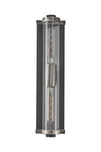Luminosity Designs Ltd - Moriarty Vintage Style Wall Light, 2 Light E27, IP54, Dual Coloured Metal With Clear Ribbed Glass Shade - Luminosity Designs Ltd