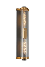 Luminosity Designs Ltd - Moriarty Vintage Style Wall Light, 2 Light E27, IP54, Dual Coloured Metal With Clear Ribbed Glass Shade - Luminosity Designs Ltd