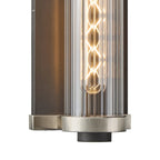Luminosity Designs Ltd - Moriarty Vintage Style Wall Light, 2 Light E27, IP54, Dual Coloured Metal With Clear Ribbed Glass Shade - Luminosity Designs Ltd