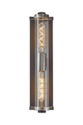 Luminosity Designs Ltd - Moriarty Vintage Style Wall Light, 2 Light E27, IP54, Dual Coloured Metal With Clear Ribbed Glass Shade - Luminosity Designs Ltd