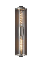 Luminosity Designs Ltd - Moriarty Vintage Style Wall Light, 2 Light E27, IP54, Dual Coloured Metal With Clear Ribbed Glass Shade - Luminosity Designs Ltd