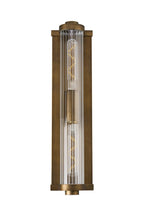 Luminosity Designs Ltd - Moriarty Vintage Style Wall Light, 2 Light E27, IP54, Dual Coloured Metal With Clear Ribbed Glass Shade - Luminosity Designs Ltd