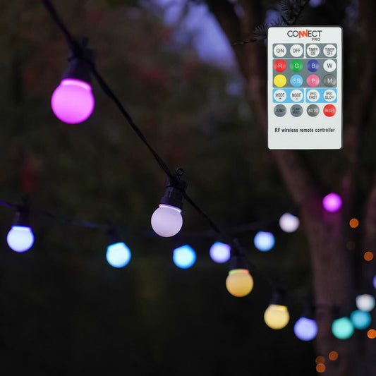 Connectable Professional Grade Outdoor Festoon Lighting - Colour Selectable