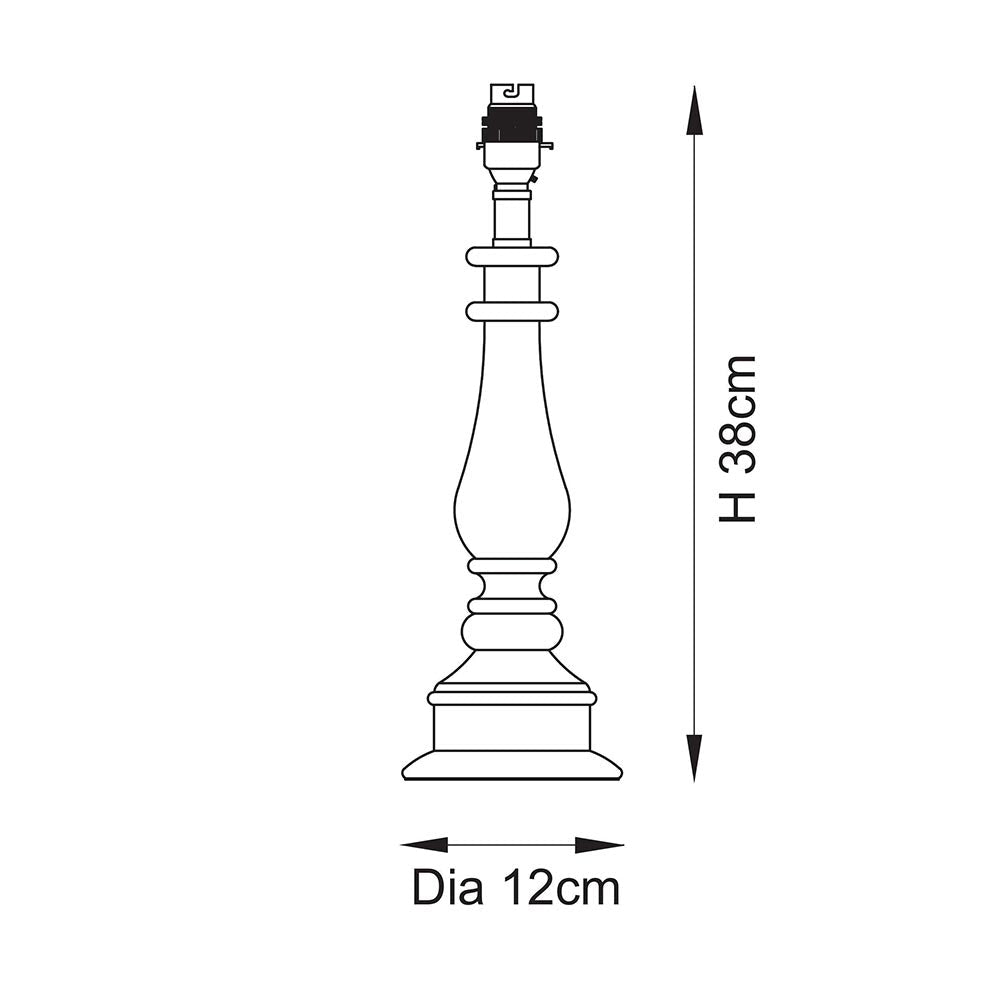 Endon - Myrtle Country Style Table Lamp Base - Luminosity Designs Ltd