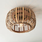 Endon - Natural Mathias Flush Eco Friendly Raffia Ceiling Light (Endon 101776) - Luminosity Designs Ltd