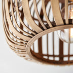 Endon - Natural Mathias Flush Eco Friendly Raffia Ceiling Light (Endon 101776) - Luminosity Designs Ltd