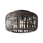 Endon - Natural Mathias Flush Eco Friendly Raffia Ceiling Light (Endon 101776) - Luminosity Designs Ltd