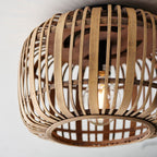 Endon - Natural Mathias Flush Eco Friendly Raffia Ceiling Light (Endon 101776) - Luminosity Designs Ltd