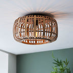 Endon - Natural Mathias Flush Eco Friendly Raffia Ceiling Light (Endon 101776) - Luminosity Designs Ltd