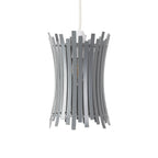Oaks Lighting - Navenby Geometric None Electric Pendant Shade With Metal Curved Framework - Luminosity Designs Ltd