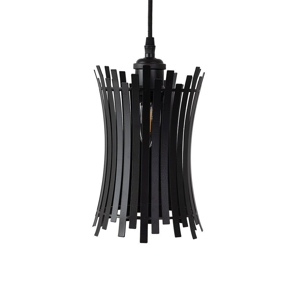Oaks Lighting - Navenby Geometric None Electric Pendant Shade With Metal Curved Framework - Luminosity Designs Ltd