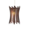 Oaks Lighting - Navenby Geometric None Electric Pendant Shade With Metal Curved Framework - Luminosity Designs Ltd