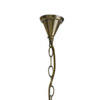 Diyas - Nelson Pendant 8 Light G9 Antique Brass/Crystal (Diyas IL20662) - Luminosity Designs Ltd