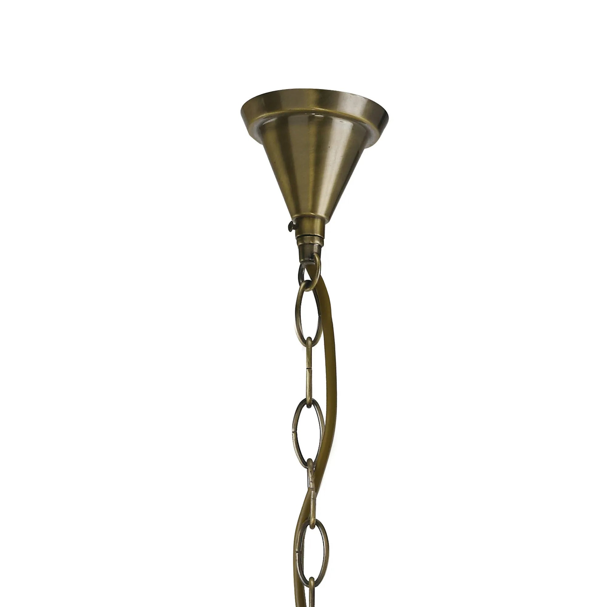 Diyas - Nelson Pendant 8 Light G9 Antique Brass/Crystal (Diyas IL20662) - Luminosity Designs Ltd