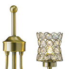 Diyas - Nelson Table Lamp 2 Light G9 Antique Brass/Crystal - Luminosity Designs Ltd