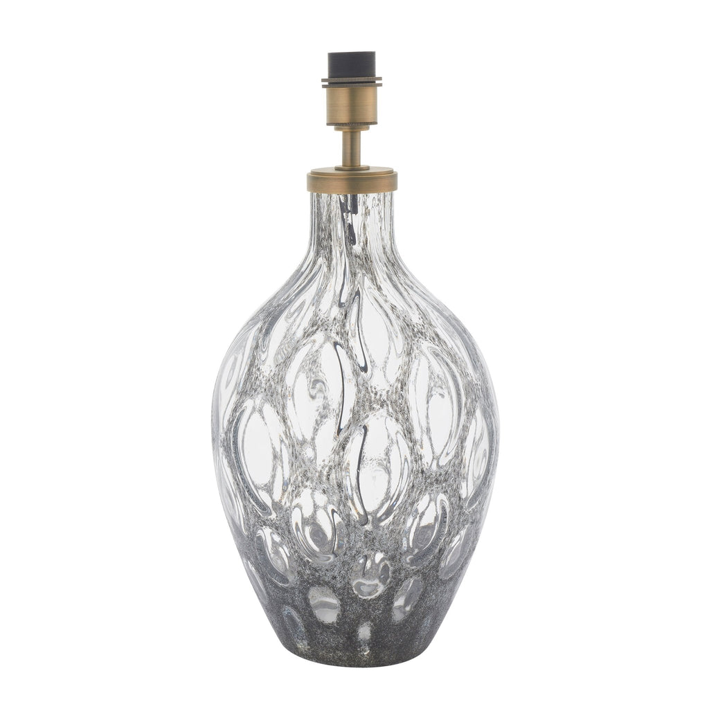 Luminosity Designs - Neptune Charcoal Artisan Glass Table Lamp - Luminosity Designs Ltd