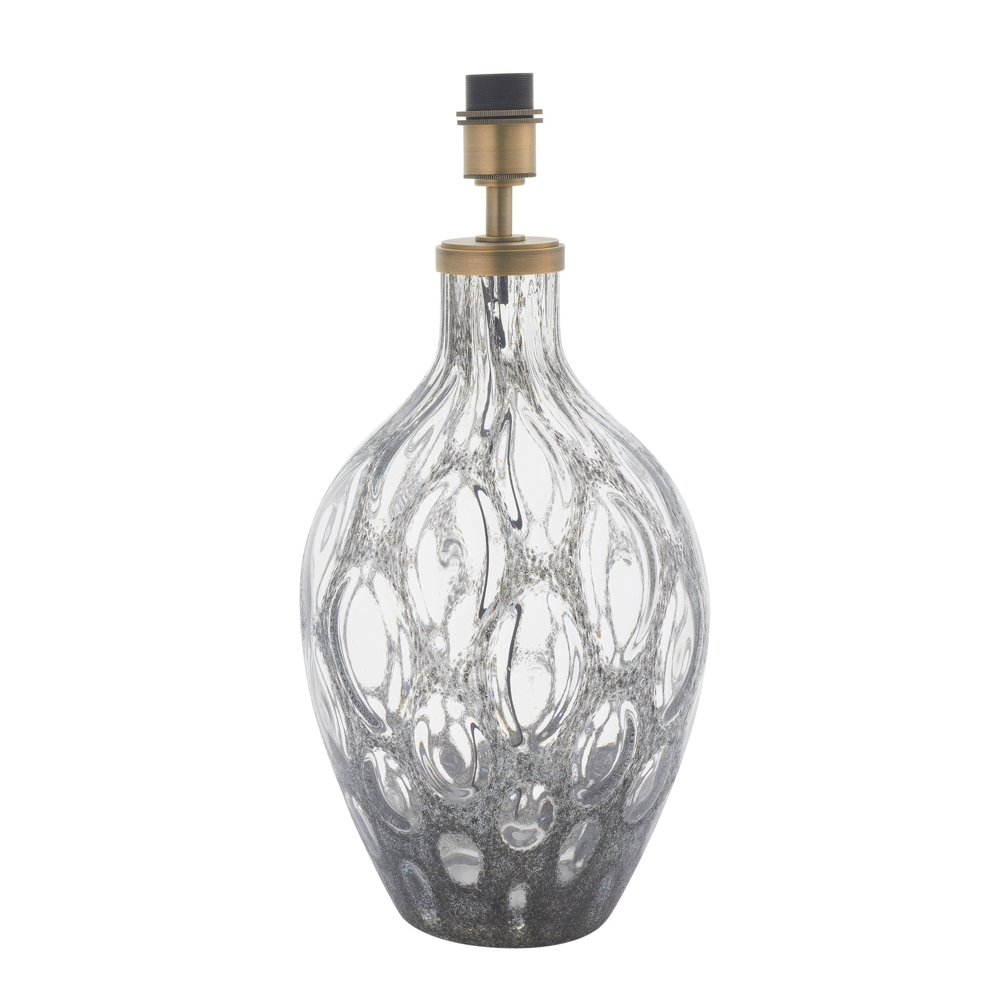 Luminosity Designs - Neptune Charcoal Artisan Glass Table Lamp - Luminosity Designs Ltd