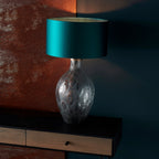 Luminosity Designs - Neptune Charcoal Artisan Glass Table Lamp - Luminosity Designs Ltd