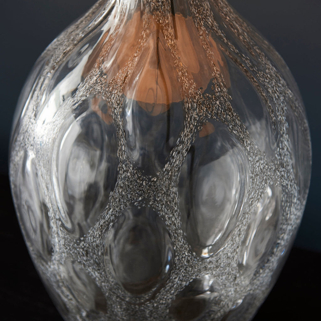 Luminosity Designs - Neptune Charcoal Artisan Glass Table Lamp - Luminosity Designs Ltd