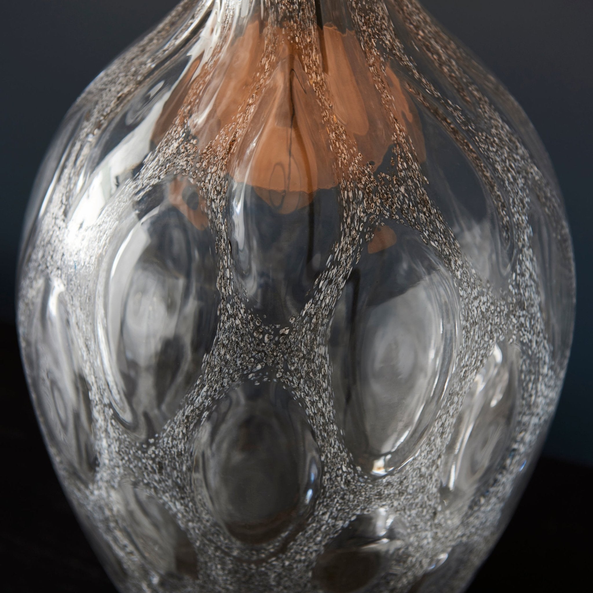 Luminosity Designs - Neptune Charcoal Artisan Glass Table Lamp - Luminosity Designs Ltd