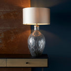 Luminosity Designs - Neptune Charcoal Artisan Glass Table Lamp - Luminosity Designs Ltd