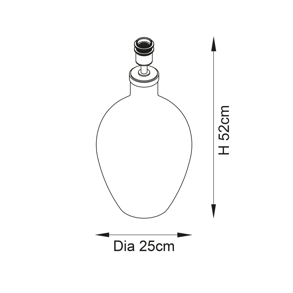 Luminosity Designs - Neptune Charcoal Artisan Glass Table Lamp - Luminosity Designs Ltd