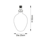 Luminosity Designs - Neptune Charcoal Artisan Glass Table Lamp - Luminosity Designs Ltd