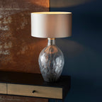 Luminosity Designs - Neptune Charcoal Artisan Glass Table Lamp - Luminosity Designs Ltd