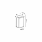 Luminosity Designs - Nimah Outdoor Flush Wall Lantern - Luminosity Designs Ltd
