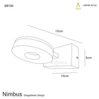 Mantra Fusion - Nimbus Wall Lamp, 1 Light , 5W LED, 3000K, 450lm, Polished Chrome/Frosted Acrylic. - Luminosity Designs Ltd