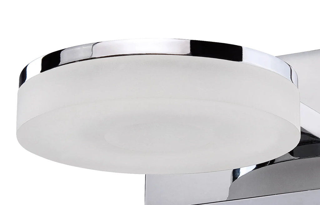 Mantra Fusion - Nimbus Wall Lamp, 1 Light , 5W LED, 3000K, 450lm, Polished Chrome/Frosted Acrylic. - Luminosity Designs Ltd