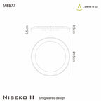 Mantra - Niseko II Ring Ceiling 65cm 50W LED, 2700K - 5000K Tuneable, 3760lm, Remote Control & APP - Luminosity Designs Ltd