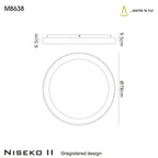Mantra - Niseko II Ring Ceiling 78cm 58W LED, 2700K - 5000K Tuneable, 4700lm, Remote Control - Luminosity Designs Ltd