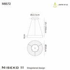 Mantra - Niseko II Ring Pendant 50cm 40W LED, 2700K - 5000K Tuneable, 2950lm, Remote Control & APP - Luminosity Designs Ltd