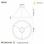 Mantra - Niseko II Ring Pendant 90cm 66W LED, 2700K - 5000K Tuneable, 5440lm, Remote Control - Luminosity Designs Ltd