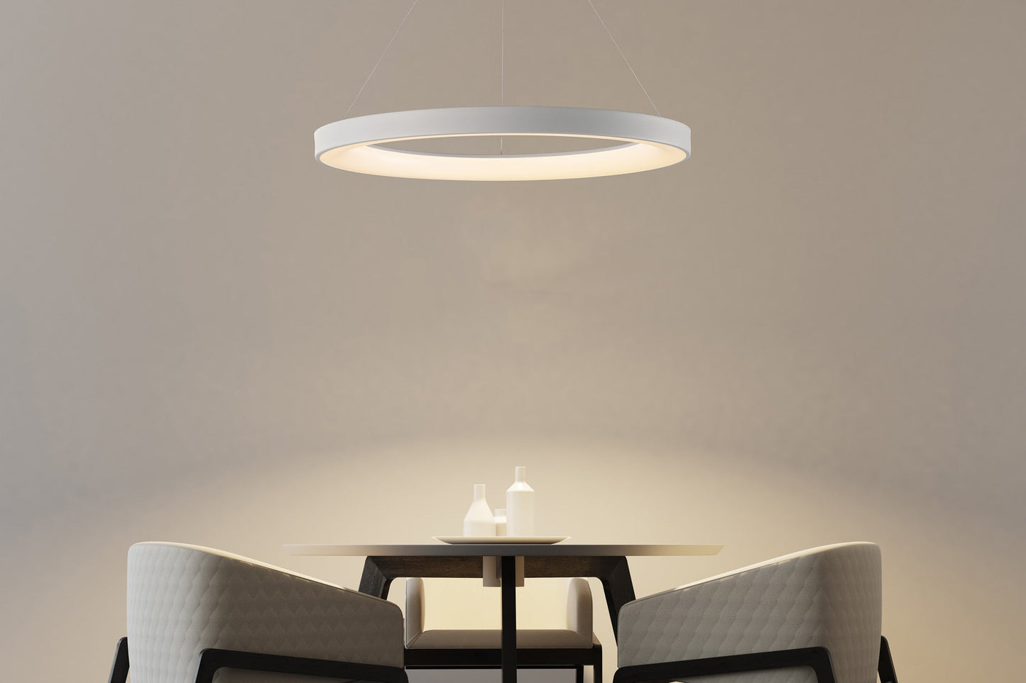 Niseko II Ring Pendant 65cm 50W LED, 2700K-5000K Tuneable, 3760lm, Remote Control & APP,