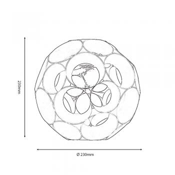 Oaks Lighting - Noda 23cm Black Metal Sphere Shade for Ceiling Pendants (Oaks 2125 NE BK) - Luminosity Designs Ltd