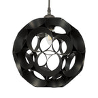 Oaks Lighting - Noda 28cm Black Metal Sphere Shade for Ceiling Pendants (Oaks 2130 NE BK) - Luminosity Designs Ltd