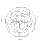 Oaks Lighting - Noda 28cm Black Metal Sphere Shade for Ceiling Pendants (Oaks 2130 NE BK) - Luminosity Designs Ltd