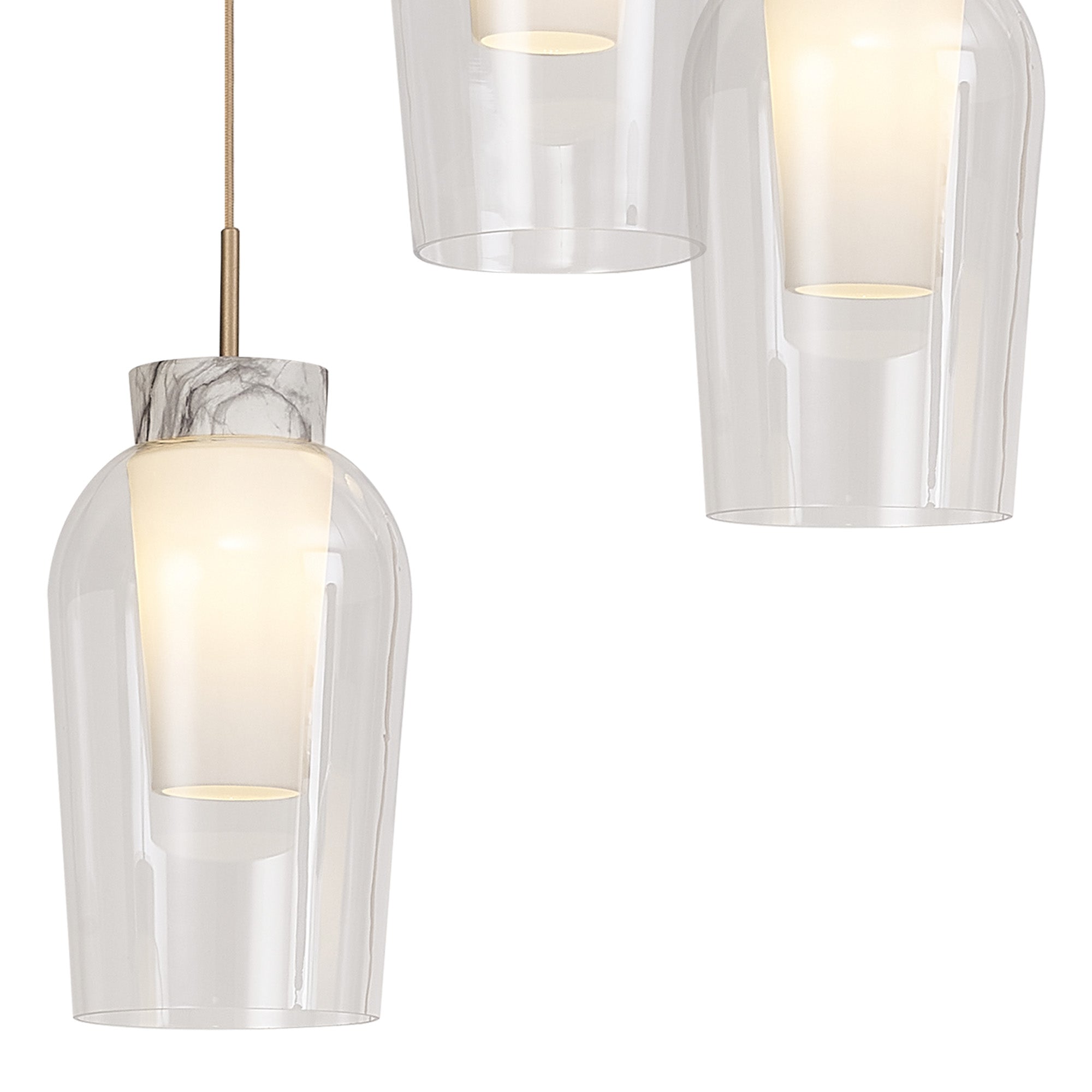 Mantra - Nora 3 Light Natural Aesthetic Pendant - Luminosity Designs Ltd
