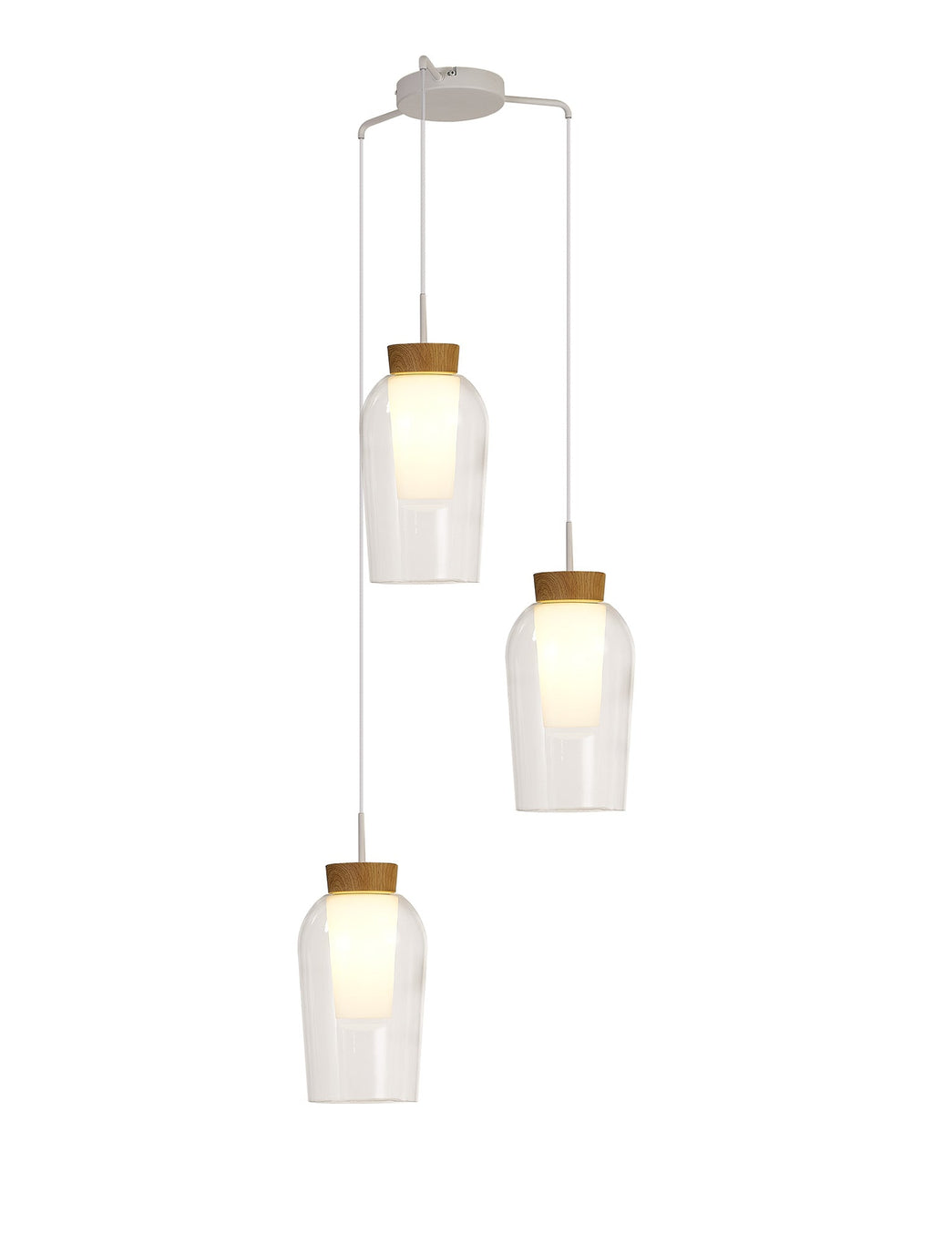 Mantra - Nora 3 Light Natural Aesthetic Pendant - Luminosity Designs Ltd