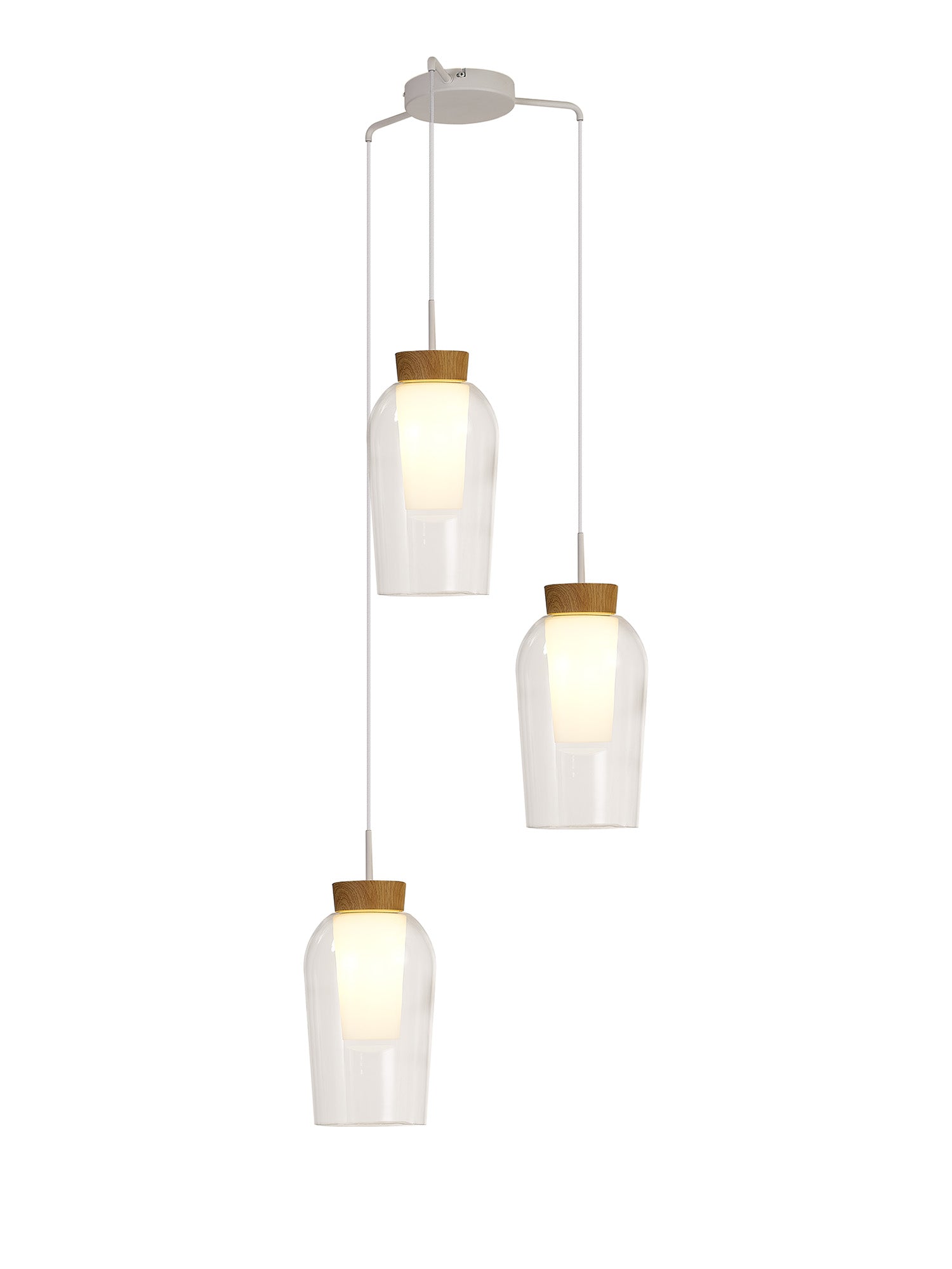Mantra - Nora 3 Light Natural Aesthetic Pendant - Luminosity Designs Ltd