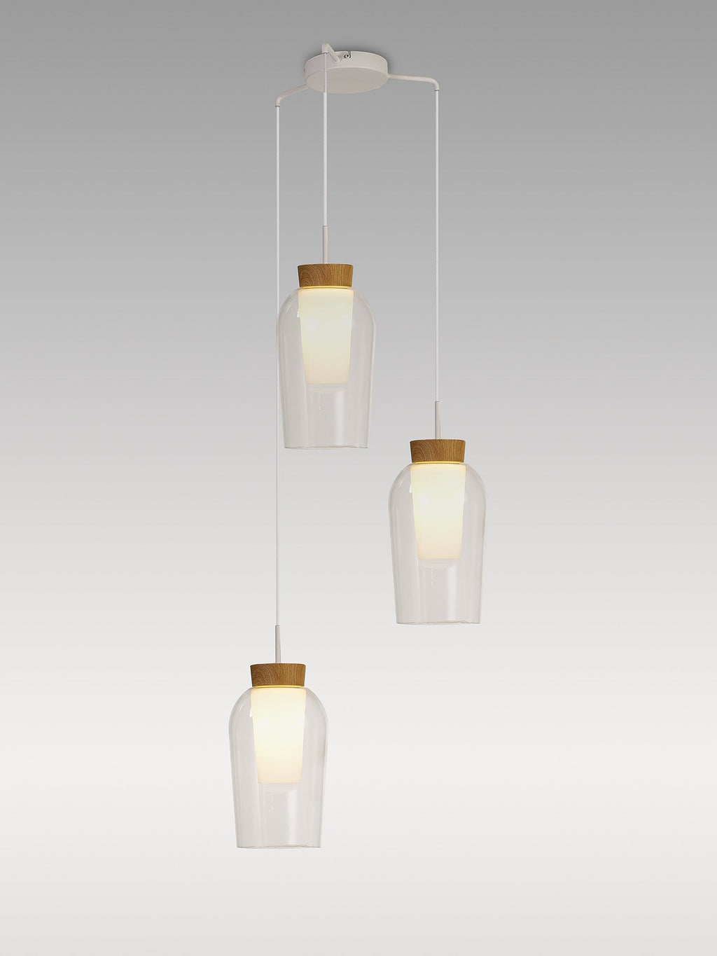 Mantra - Nora 3 Light Natural Aesthetic Pendant - Luminosity Designs Ltd