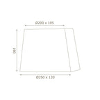 Oaks Lighting - Oaks Rectangular Cotton Fabric Shade - Luminosity Designs Ltd