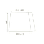 Oaks Lighting - Oaks Rectangular Cotton Fabric Shade - Luminosity Designs Ltd