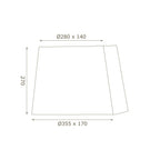 Oaks Lighting - Oaks Rectangular Cotton Fabric Shade - Luminosity Designs Ltd