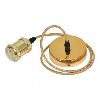 Oaks Lighting - Oaks Single Pendant Set with Braided Cable and Metal Parts, 1x E27 - Luminosity Designs Ltd